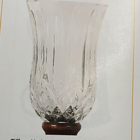 Home interiors diamond cut Clear Glass Tiffany candle holders cups - Picture 8 of 10
